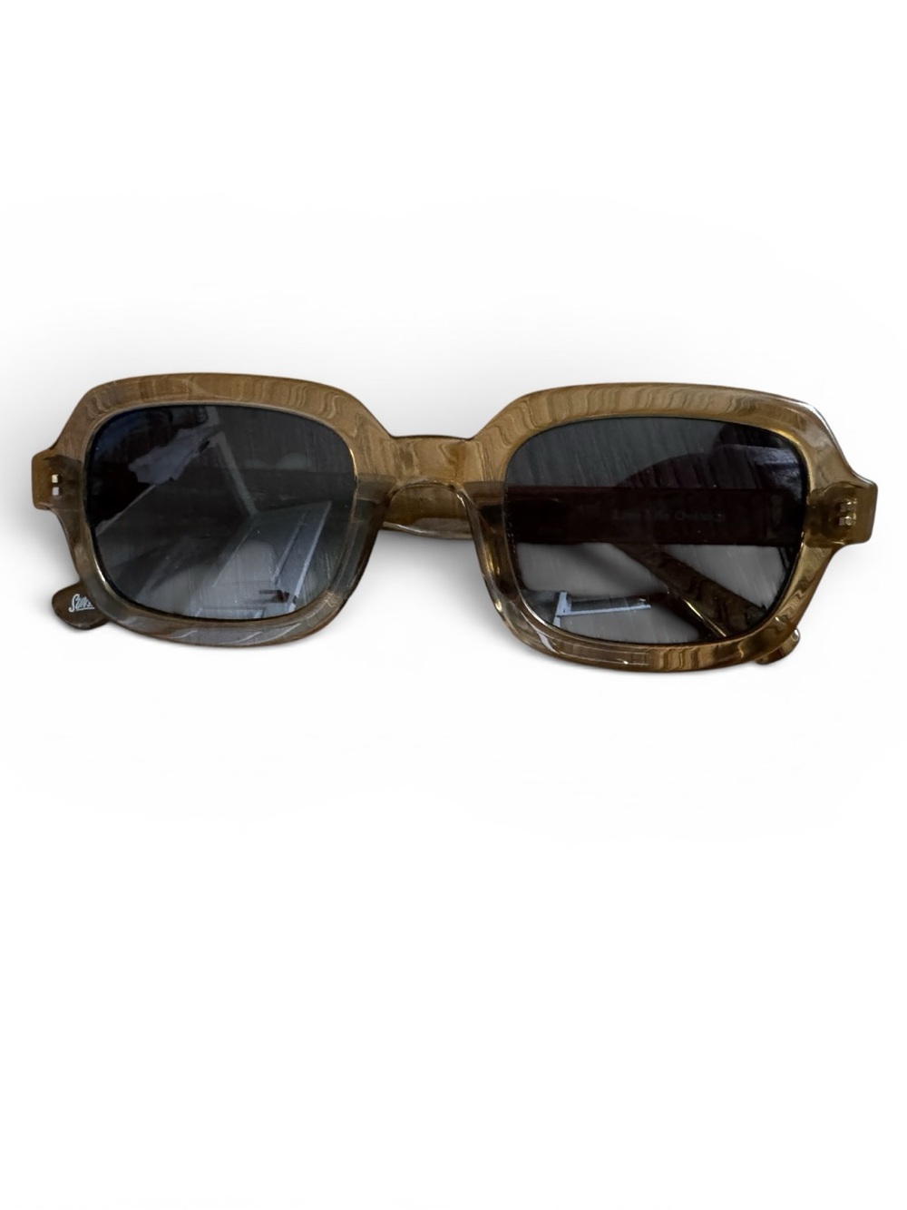 Sunski “Lago” Polarized Amber Translucent Rectangular Sunglasses - Picture 4 of 16